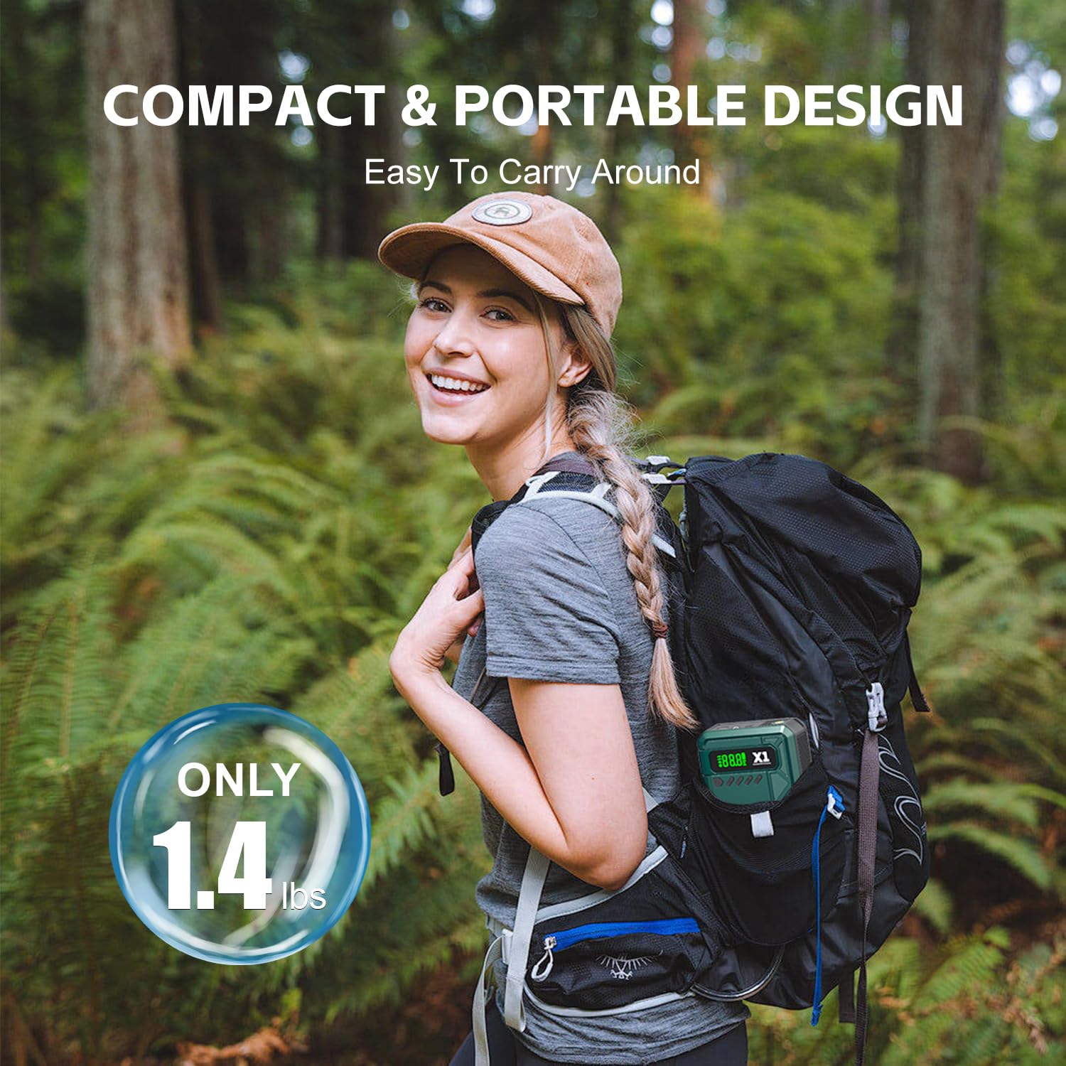 YESPER Jump Starter with Air Compressor 2000A 150PSI Battery Jumper Starter Portable(8L Gas/6L Diesel), 12V Car Jump Pack Battery Charger Jump Box with Jumper Cables, LCD Display, Lights