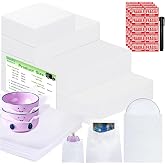 650Pcs Dish Packing Supplies for Moving,300 Foam Pouches &amp; Sheets 4 Sizes (16x12",12x12",12x7.8",7.8x7.8") with 350 Fragile Stickers &amp; Marker Pen for Moving, Packaging, Storage