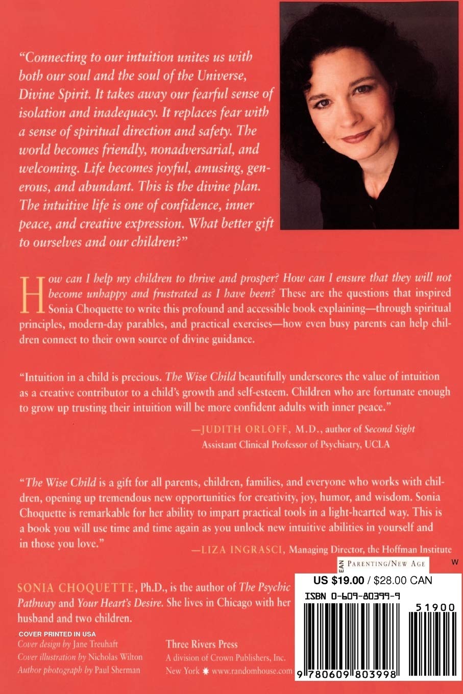 The Wise Child A Spiritual Guide To Nurturing Your Child S Intuition Choquette Sonia 9780609803998 Amazon Com Books