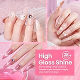 Beetles Gel Polish Jelly Cat Eye Glitter Pink Nude Beige Set with Magnet view 4
