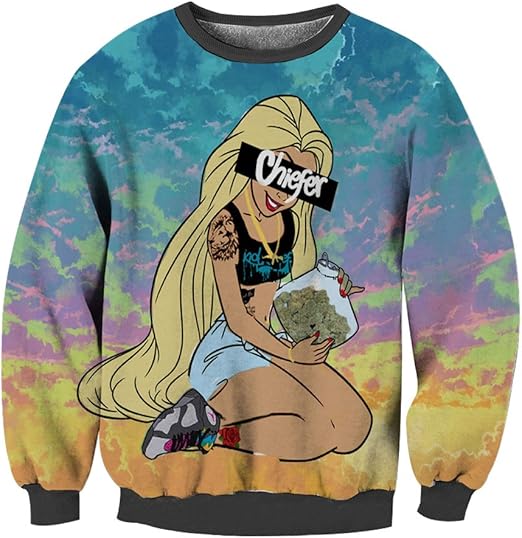 Amazon ニニモール Ninimour 可愛いパーカー スウェット プルオーバー アニメ漫画のキャラクター ユニセックス 2xl ラプンツェル トレーナー パーカー 通販