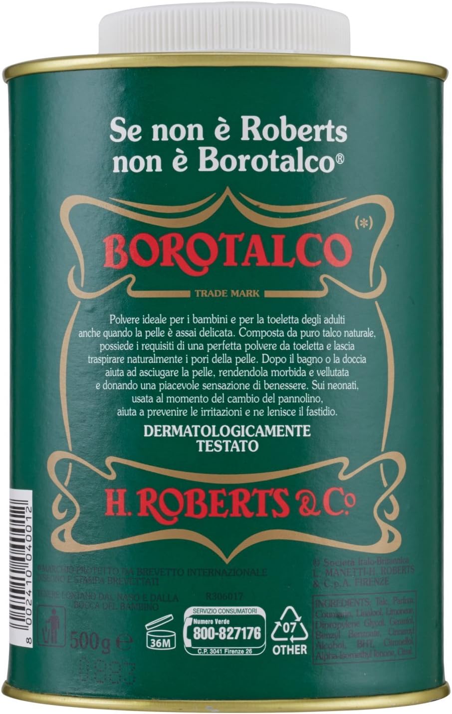 Borotalco Talc Jar - 500 GR - 6 Packs, 500 g (Pack of 6) - Image 4