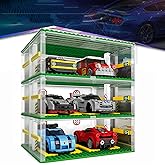 Building Blocks Garage DIY 3-Layer Showcase Car Parking Garage, for Speed Champions Cars(Without Cars)