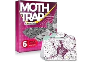 HQBLC Mottenfalle Clothes Moth Traps 6-Pack - Prime Safe Non-Toxic Eco-Friendly Moth Traps with Pheromones Sticky Adhesive Tool for Wool Closet Carpet (Table-Top)