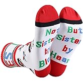 LEVLO 1 Pair OES Sorority Socks Not Sisters by Blood But Sisters by Heart OES Sorority Sister Gift