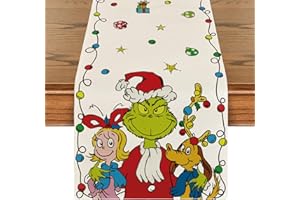 YARCOOLY Christmas Table Runner Christmas Table Runner Christmas Tablecover New Year Winter Xmas Decor Merry Christmas Decorations for Home Party Table