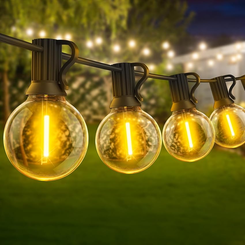 Catena Luci da Esterno Giardino G40 15M LED Lampadine Esterno Filo IP44 Lucine da