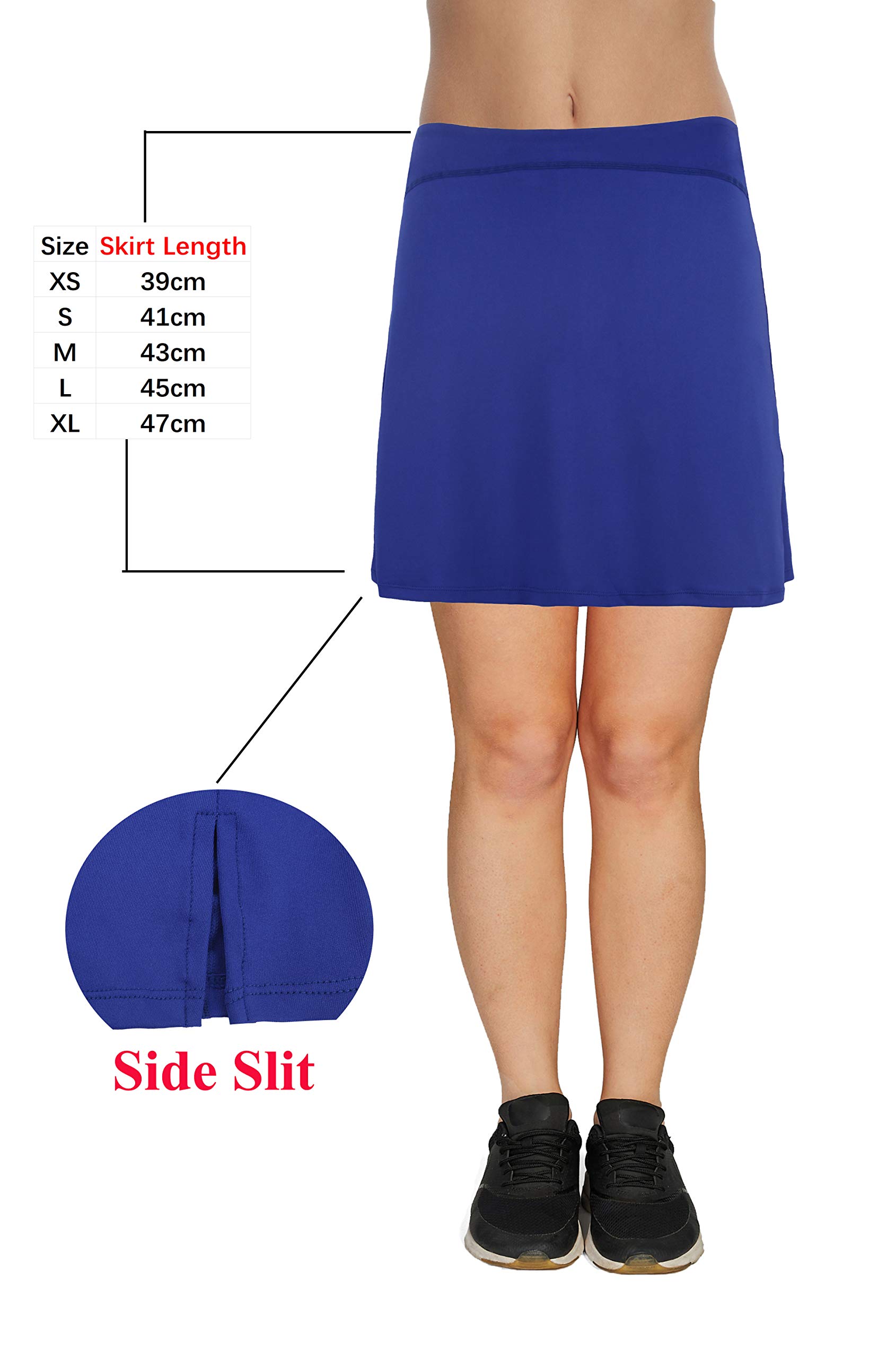 slimour Women Modest Running Skirt Travel Skirts with Pocket Swim Skirt