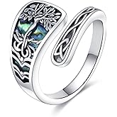ONEFINITY Tree Of Life Rings 925 Sterling Silver Tree of Life Spoon Rings Jewelry Gift For Women Men