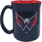 Logo Brands NHL Large 15oz Two Toned Cafe Mug with Inner Color (Washington Capitals)