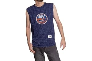 Calhoun NHL Men's Team Logo Crew Neck Space Dyed Cotton Sleeveless T-Shirt