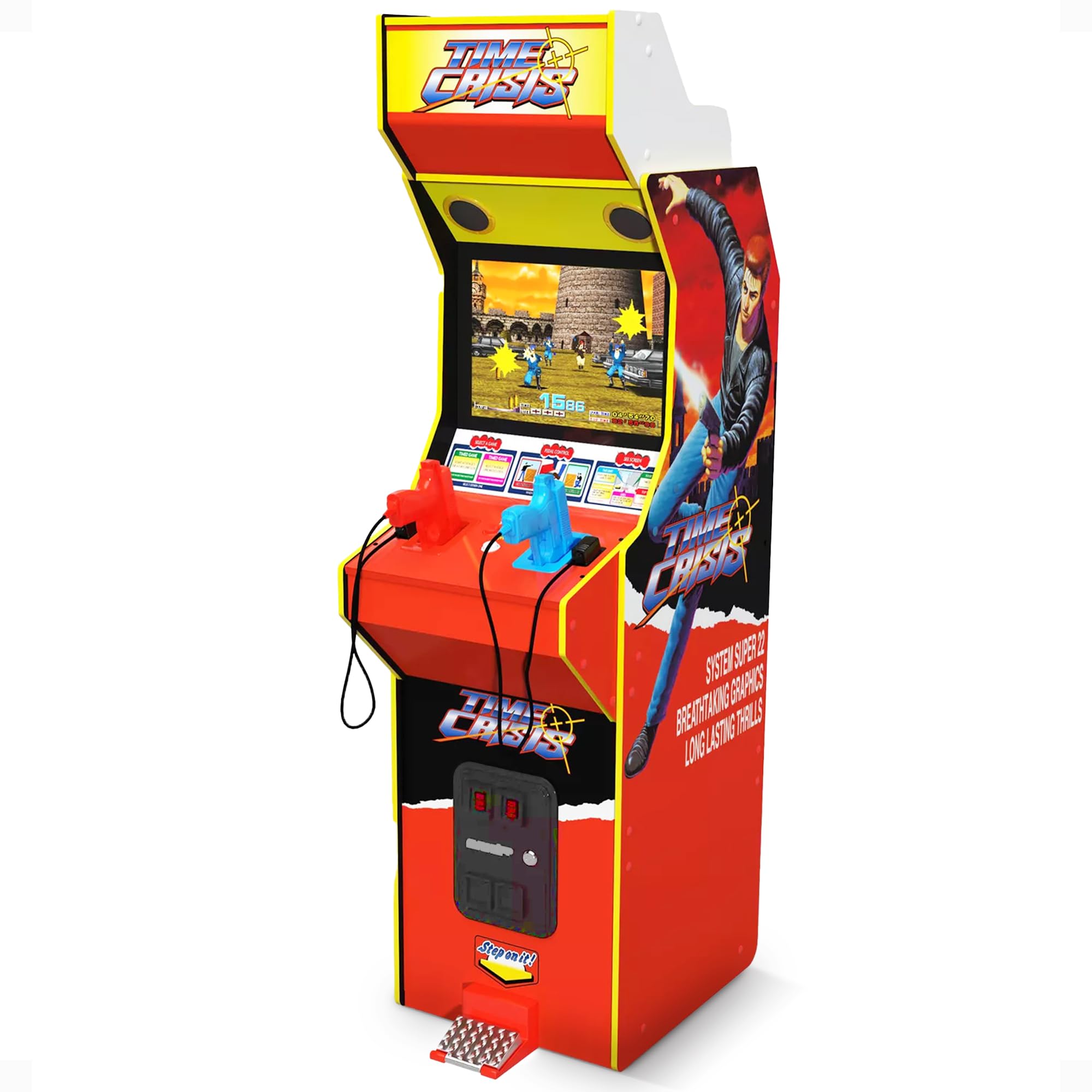 Photo 1 of ***PARTS ONLY - MISSING HARDWARE****
Arcade1Up 17" Time Crisis Arcade Game Machine, LCD Screen Multiplayer w/ Stand Up Cabinet - High Resolution Light Gun Video Gaming Machine