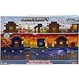 Mattel Minecraft Mob Head Minis Advent Calendar with 24 Surprises Including 6 Figures & Accessories, Holiday Toy