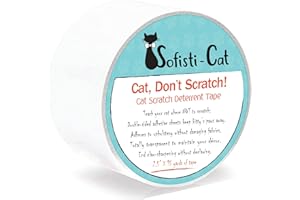 Sofisti-Cat Training Tape, Cat Tape for Furniture, Cat Scratch Deterrent for Furniture, Keep Cats from Scratching Furniture w