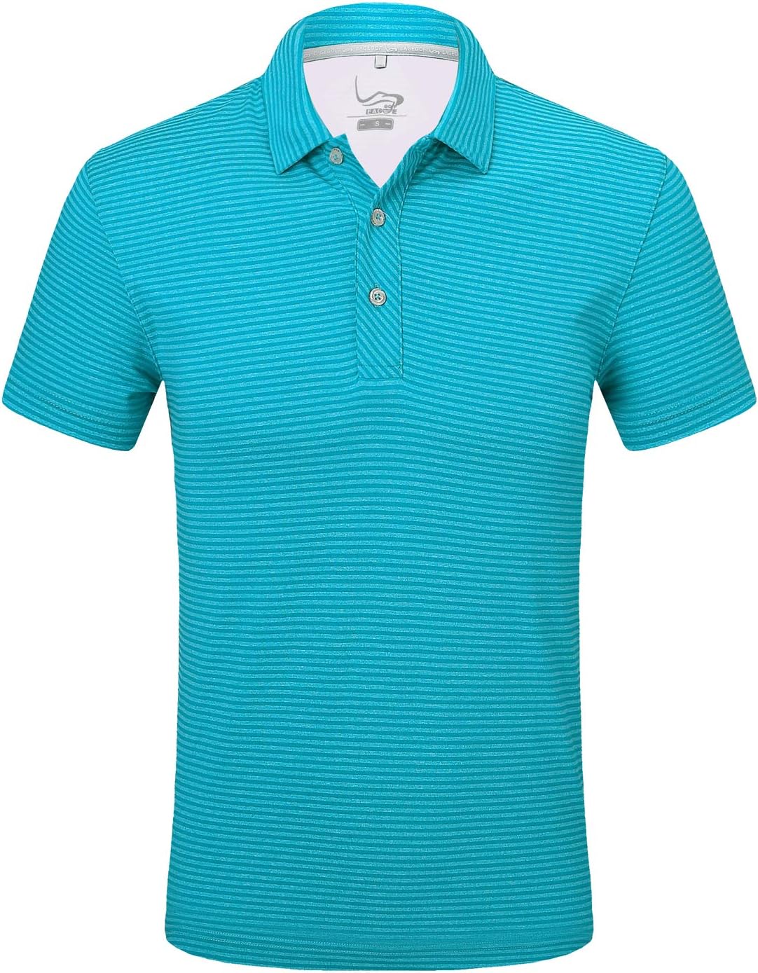 EAGEGOF Regular Fit Men's Shirt Stretch Tech Performance Golf Polo Shirt Short Sleeve