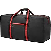 KUI WAN 100L Large Duffle Bag for Travel 31.1” Diffle Bag - Overnight Weekender Camping, Storage for Men Women, Red