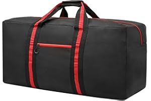 KUI WAN 100L Large Duffle Bag, 31.1” Foldable Weekender Bag, Lightweight Travel Bag for Overnight Camping, Storage, Water Resistant Duffel Holdall Bag for Men Women