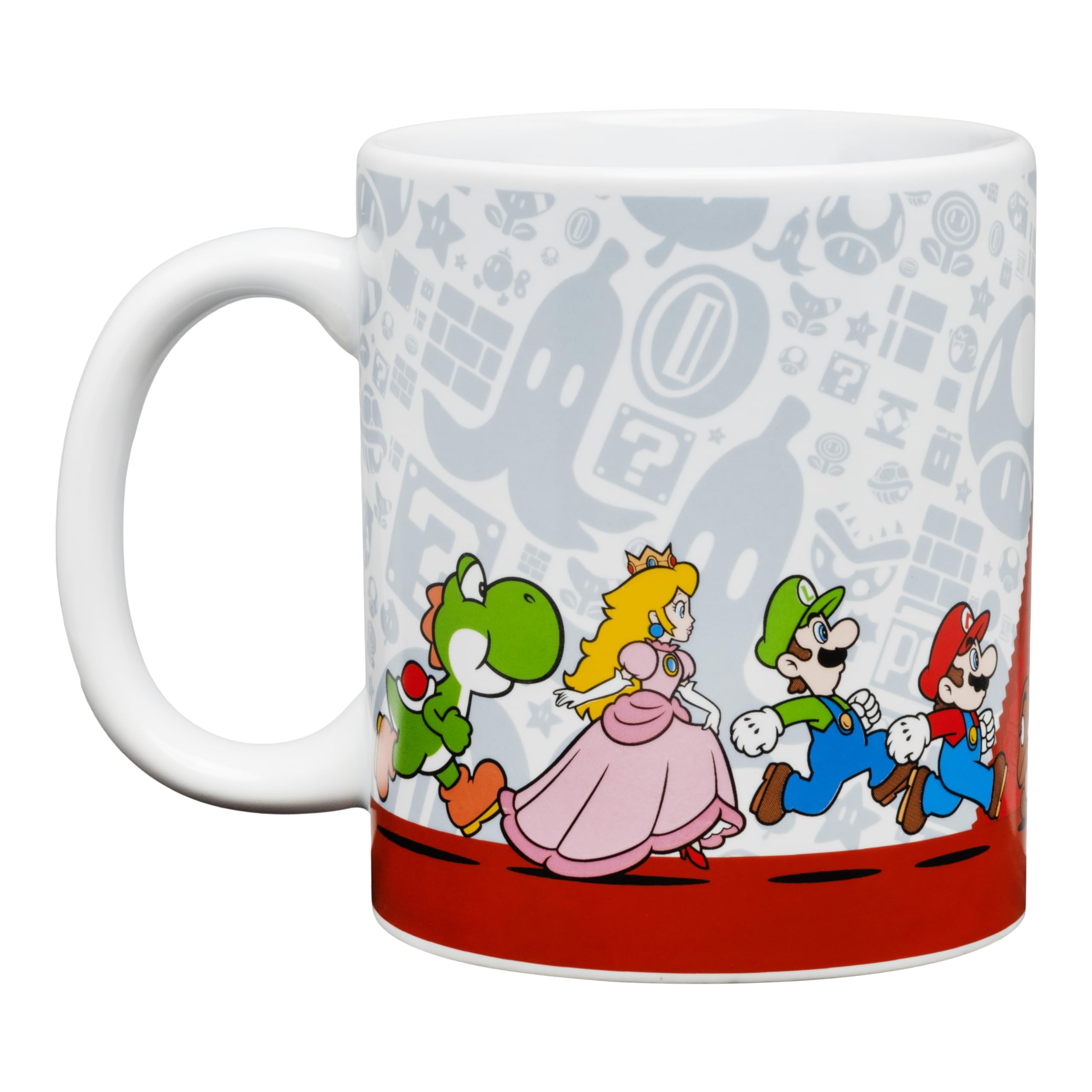 Paladone Super Mario Coffee Mug - Officially Licensed Nintendo Ceramic Tea Cup for Fans, Gift for Gamersand Retro Game Enthusiasts, 300ml (10 fl oz)