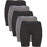 B2BODY Women's Regular & Plus Size Stretch Cotton Long Leg 6.5" Boyshort Briefs