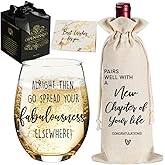 Opininqo Retirement Gifts for Women 2026 - Retirement Wine Glass Funny Birthday Gifts for Retired Friends Teacher Coworkers Boss Nurses Friends, Coworkers Farewell Leaving Going Away Gift