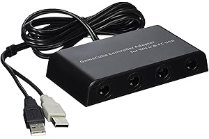 MAY FLASH Mayflash GameCube Controller Adapter for Wii U and PC USB, 4 Port 2-Pack