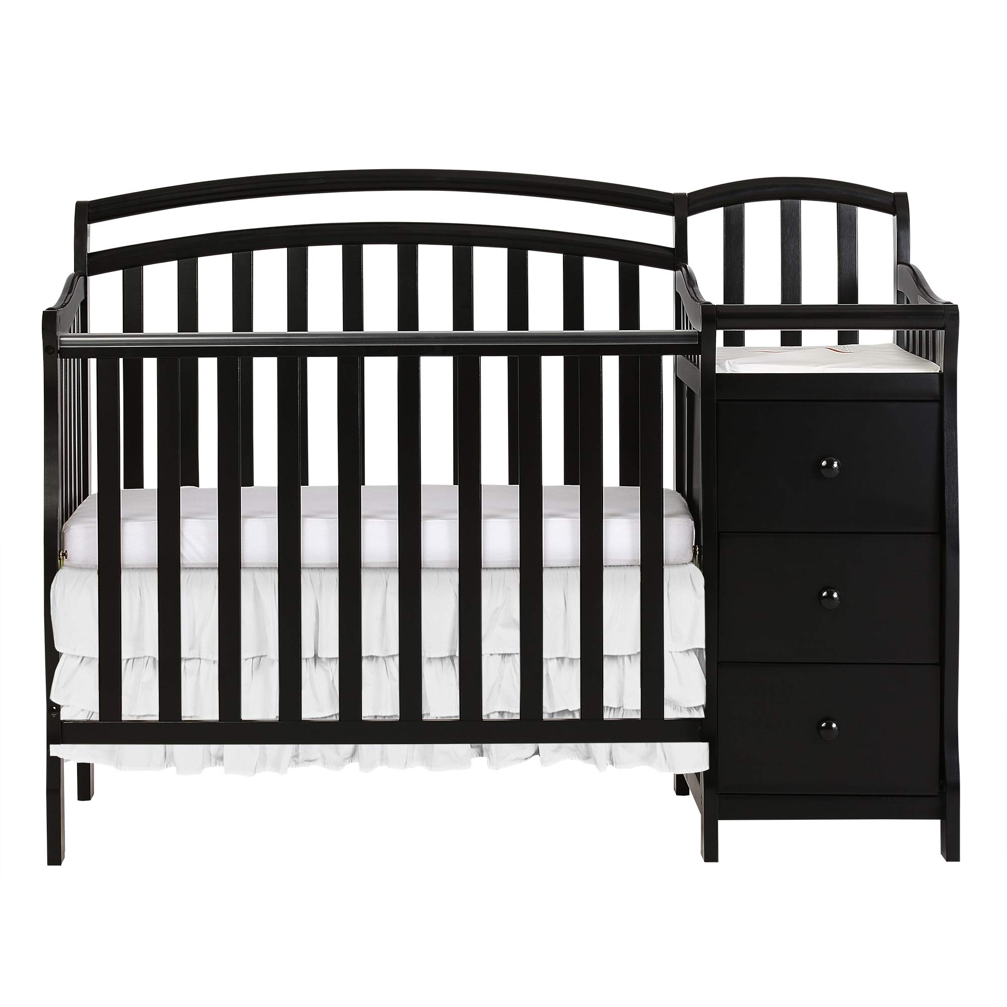 white crib changing table combo
