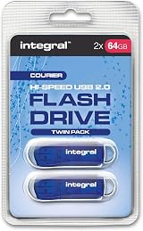 Integral 64GB 2-Pack USB 2.0 Flash Drive Courier Blue view 5