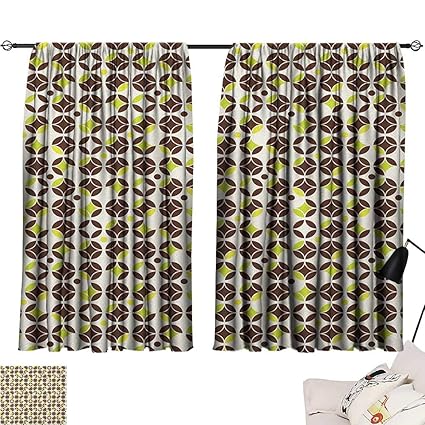 Amazon Com Josepsh Geometric Printed Darkening Curtains Vintage