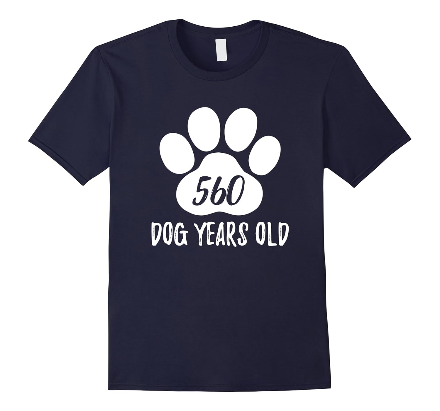 560 Dog Years Old Funny 80th Birthday T-Shirt-ANZ