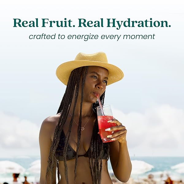 SMARTFRUIT RECHARGE REFRESHER – DRAGON FRUIT, ELDERBERRY – MADE WITH REAL FRUIT JUICE, NO ADDED SUGAR, COCONUT WATER FOR HYDRATION, GREEN COFFEE BEAN EXTRACT FOR NATURAL ENERGY – 48OZ DRINK MIX