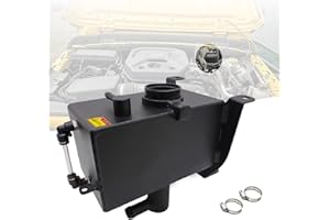 KOKSHELY Aluminum Coolant Reservoir Tank with Bracket & Sight Glass For Jeep Wrangler JL JLU 2018–2025 2.0L 3.6L & Gladiator JT 2020–2025 | JL Coolant Reservoir Wrangler JL Coolant Reservoir Jeep JL