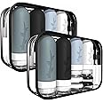 2 Pack (36 Pcs) Travel Bottles for Toiletries, TSA Approved Silicone Travel Size Toiletries, Leak-Proof Refillable Liquid Con
