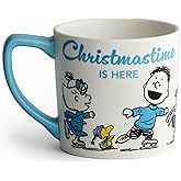 DaySpring - Peanuts - Christmastime is Here Ceramic Mug, 14oz, Blue