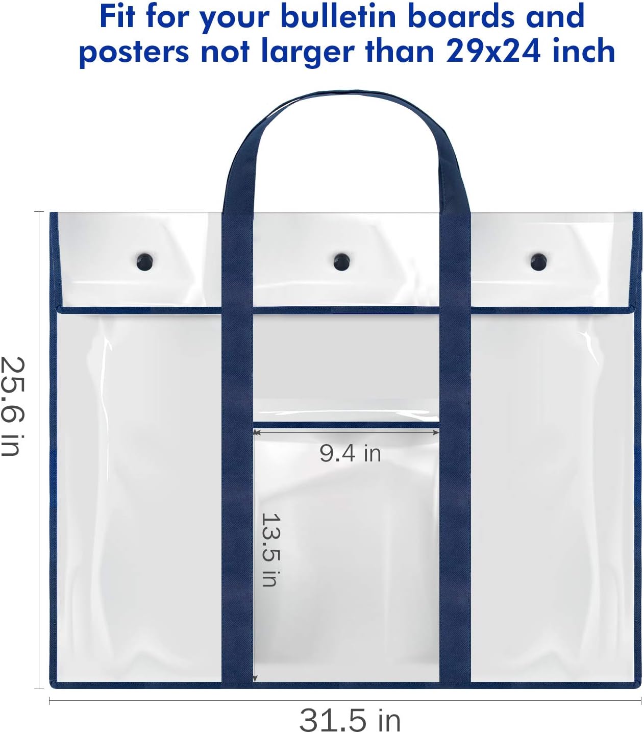 Gamenote 3 Pack Large Bulletin Board Poster Storage Bag (31.5×25.5) Teaching Material Art Portfolio Container for Classroom Organization : Office Products