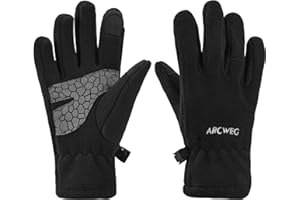 Arcweg Kids Thermal Gloves Winter Polar Fleece Touchscreen Gloves for Boys Girls Anti-Slip Warm Childrens Gloves Outdoor Insulated