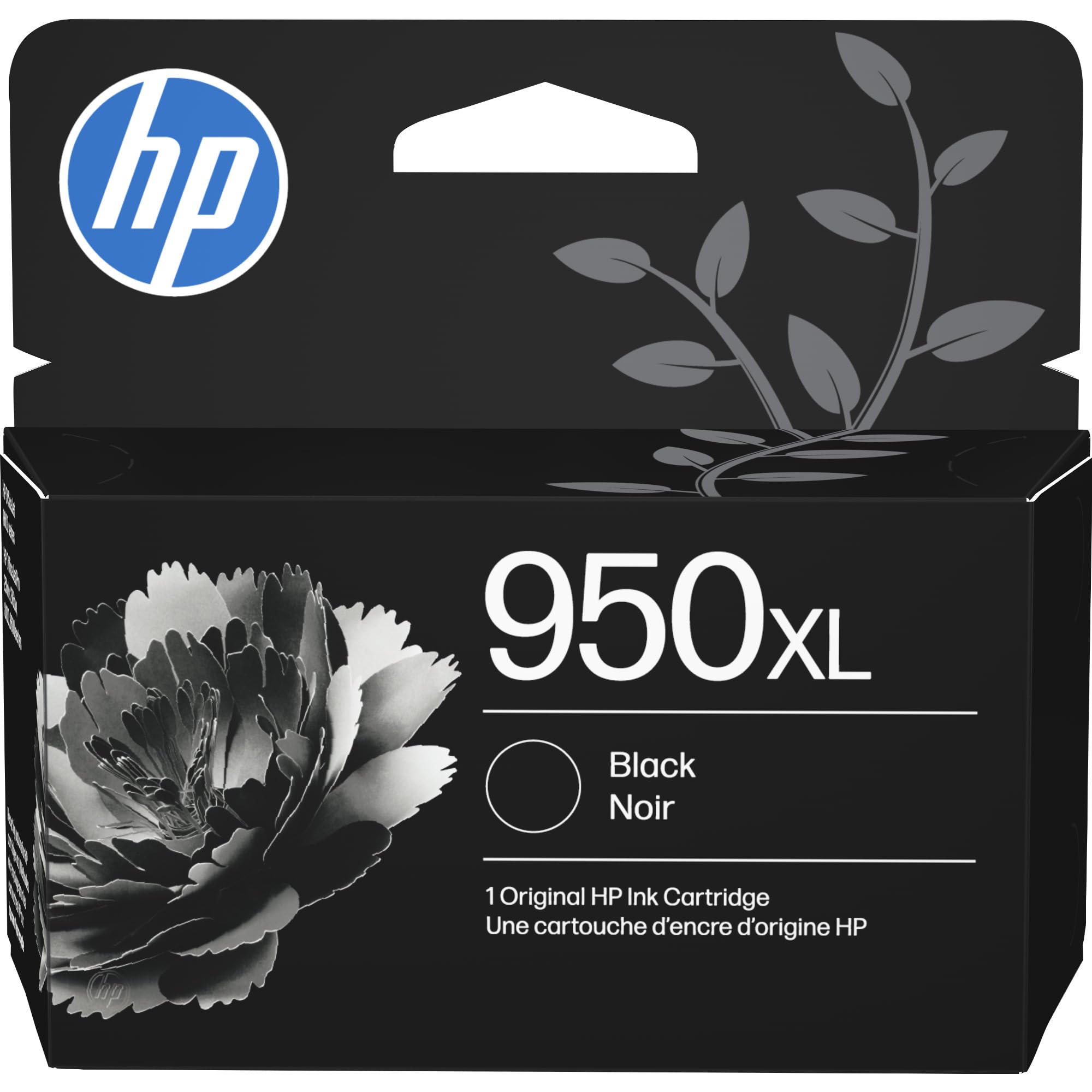 HP 950XL Black High-yield Ink Cartridge | Works OfficeJet Pro 251dw, 276dw, 8100, 8600 Series | CN045AN