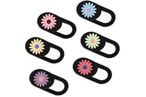 IMNEXT2U Laptop Camera Cover Slide 6 Pack Ultra Thin Slide Laptop Camera Cover for Echo Show, Cellphone, Computer, Tablet, Chromebook, PC - Daisy