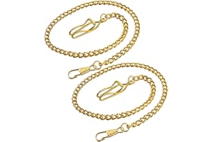 REALPOO Pocket Watch Chain Bracelet 14.7" (37.5 cm), Vintage Metal Alloy Pocket Watch Chain for Men/Ladies-Gold