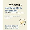 Aveeno Soothing Bath Treatment, Eczema, Dry Skin Relief, Colloidal Oatmeal Bath, Cleanser, Fragrance Free, 8-pack, 42 gram