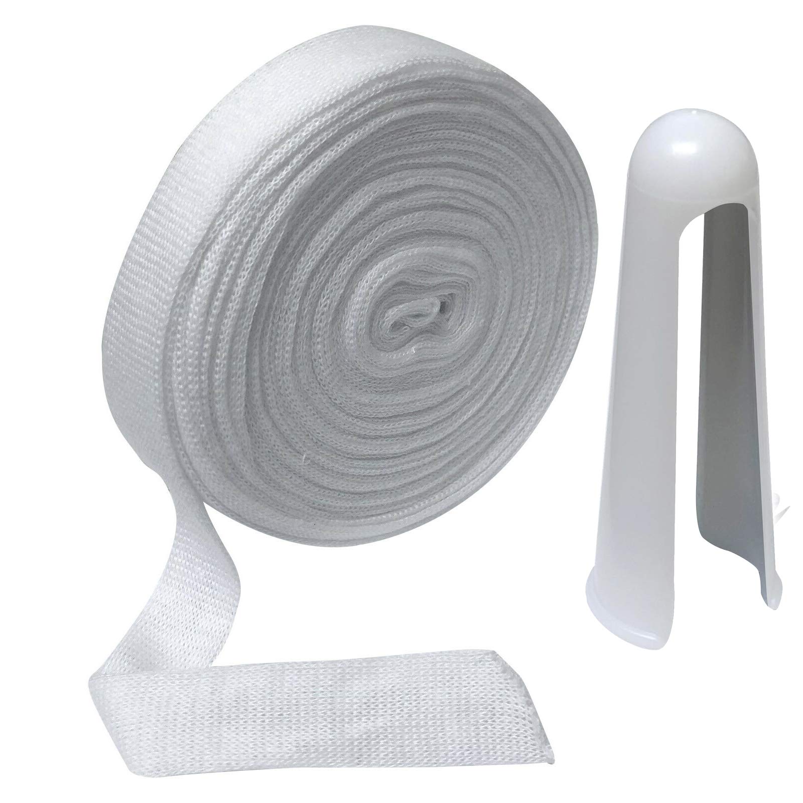 Synergy Health Comfigauz Size '12' Tubular Natural Cotton Stockinette Bandage - Unstretched (Flat Diameter Width) 2.7cm - Ideal for Bulky Fingers and Toes - 10m Length + Applicator