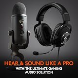 Logitech G PRO X Gaming Headset and Yeti Blackout Package view 2
