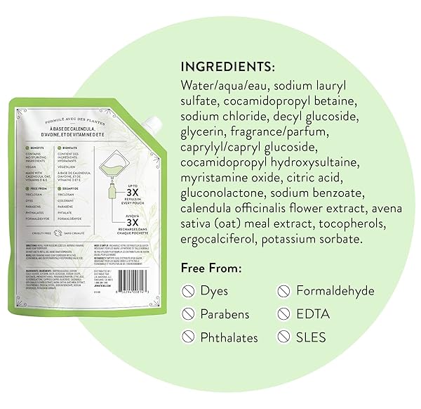 J.R. WATKINS HAND SOAP REFILL, ALOE AND GREEN TEA 34 FL OUNCE