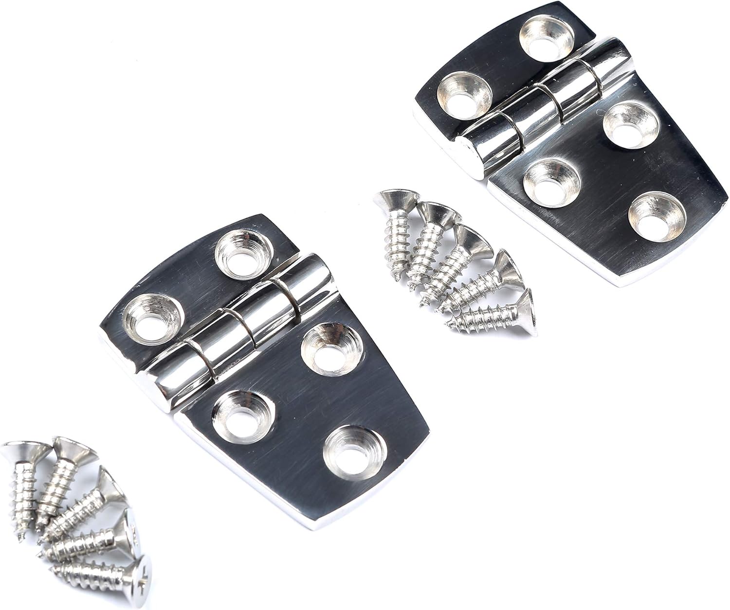 MX 2 Pcs Marine Grade Stainless Steel Shortside Offset Hinges 1-1/2" x 2-1/4", Silver-0606a - Image 3