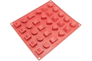 Freshware CB-114RD 30-Cavity Silicone Chocolate, Candy and Gummy Mold