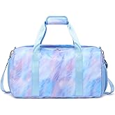 Dance Bag for Girls Teen Duffle Gymnastics Overnight Travel Sports Gym Ballet Weekender Sleepover Carry On Bags with Shoe Compartments Water Resistant