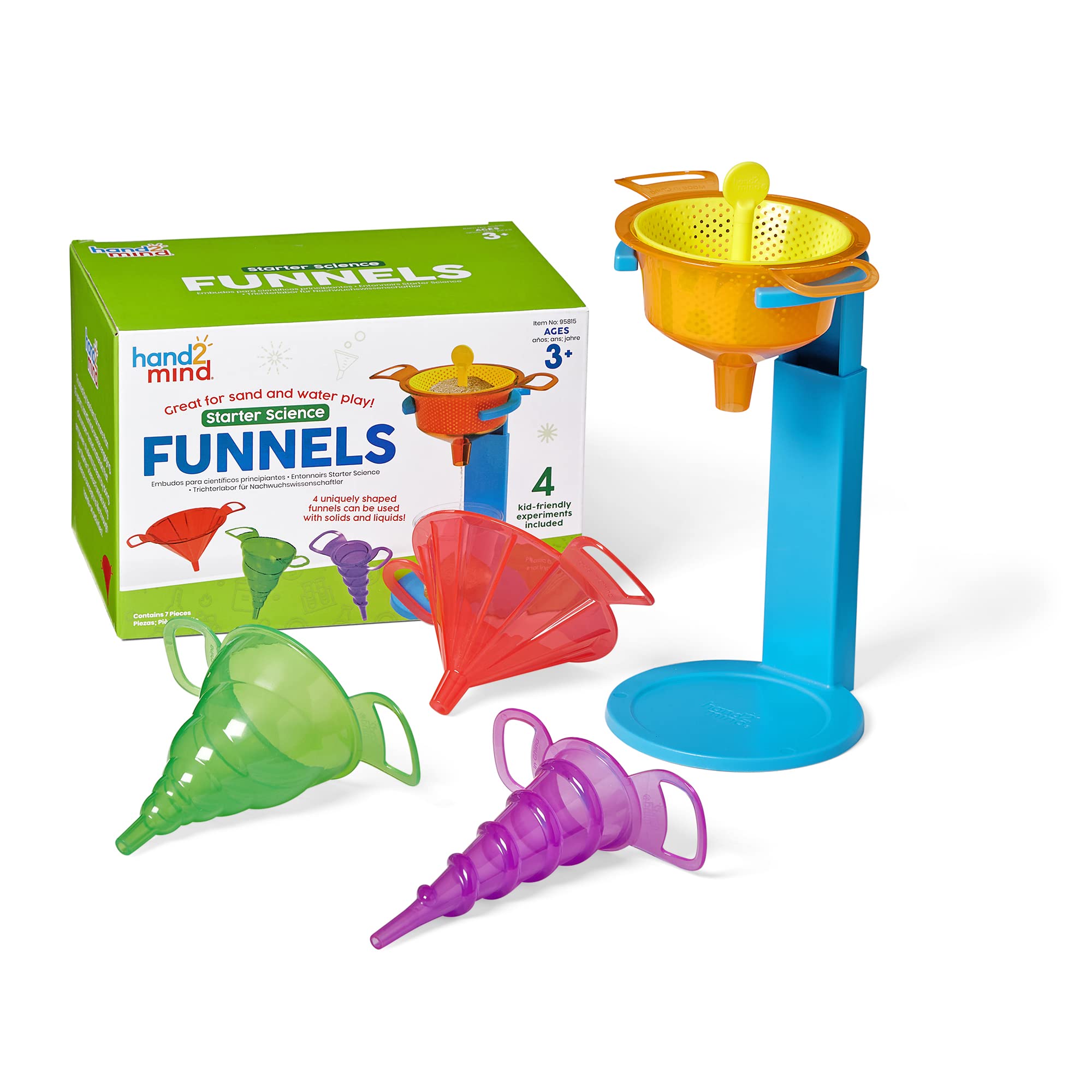 hand2mind Starter Science Funnels, Science Lab Equipment, Sifting Toys, Sand Sifter, Water Table Toys, Sensory Play Toys, Educational Science Kits, Kids Chemistry Set, Science Supplies for Classroom