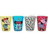 Silver Buffalo Disney Vintage Minnie Mouse 4 Pack Mini Glasses Set, 1.5 Ounce