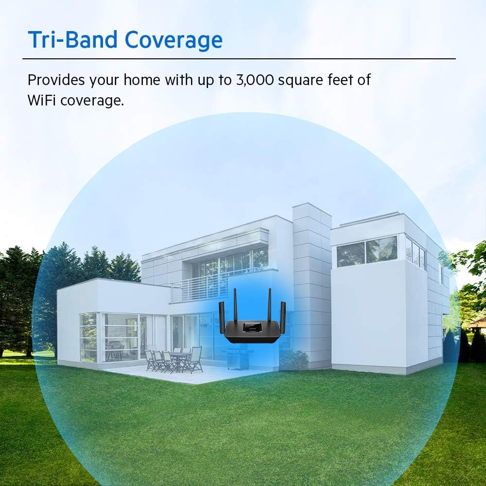 Amazon Com Linksys Ac3000 Smart Mesh Wi Fi Router For Home Networks Mu Mimo Tri Band Wireless Gigabit Mesh Router Fast Speeds Of Up To 3 0 Gbps Coverage Of Up To 3 000 Sq Ft Up To