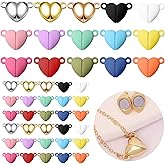 ZYNERY 45 Pairs Cute Magnetic Jewelry Clasps - Magnetic Necklace Clasps Closures - Magnetic Clasp Perfect for Jewelry Making & Necklaces & Bracelets - Unlock Elegance in 15 Colors