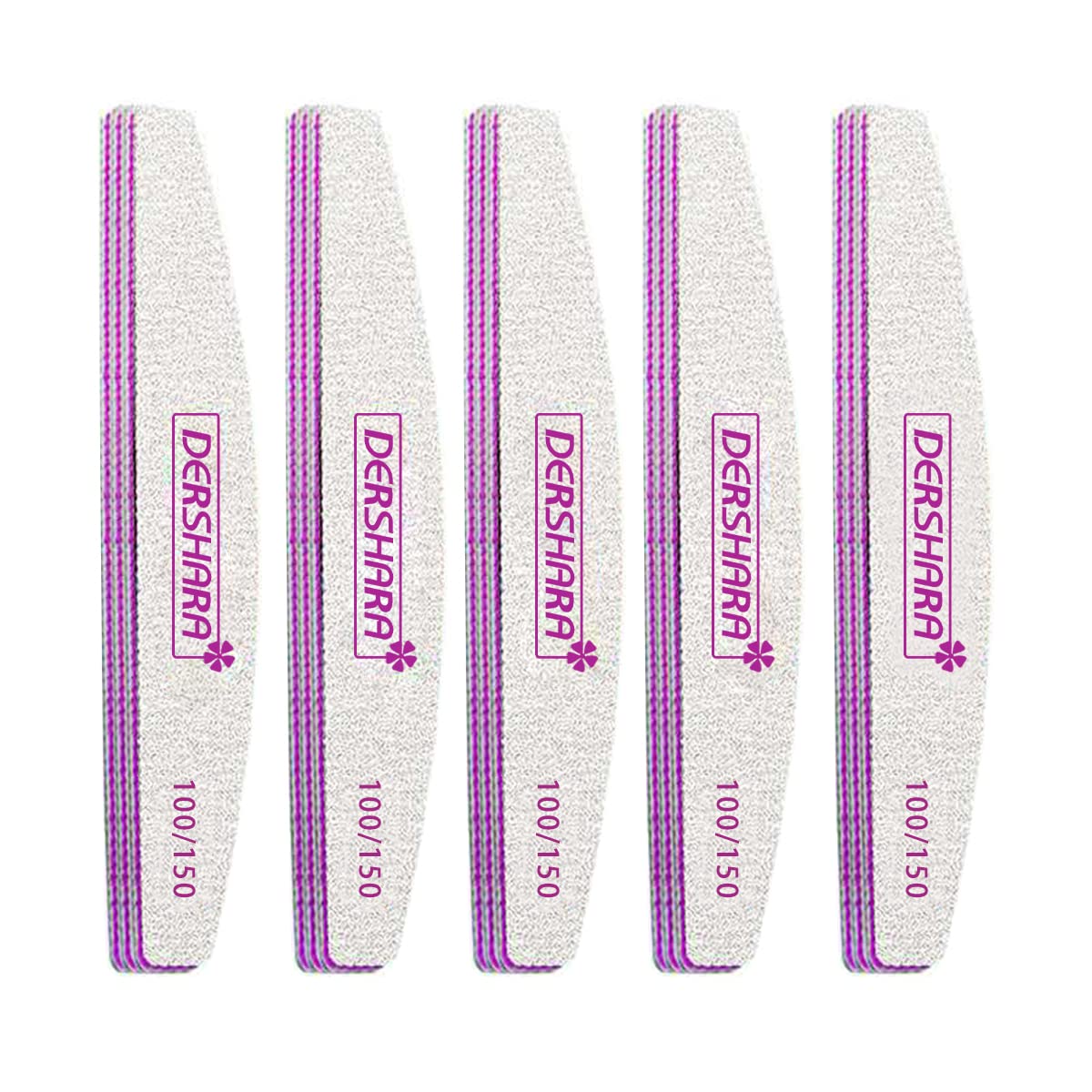 Professional Nail File Double Sided Grit 100/150 Buffer Emery Board Manicure Tools for Nail Grooming and Styling, Acrylic Gel Nail Buffer File Block Nail Polisher - 15 Pcs (100/150)